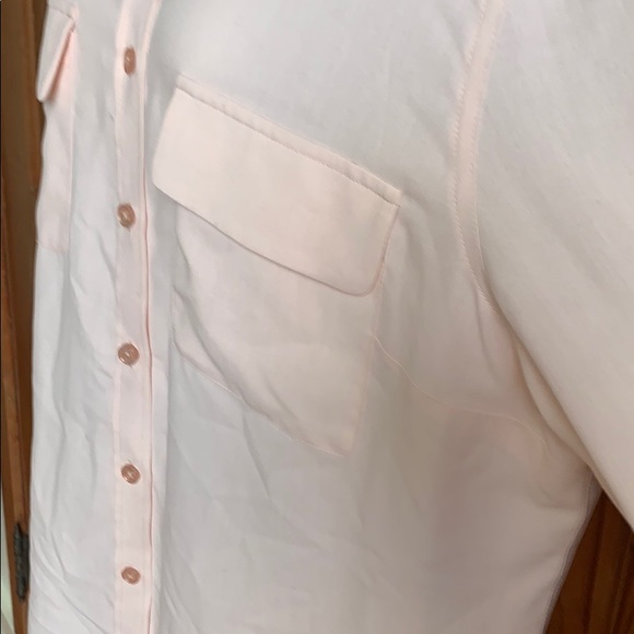 GO Silk Blush Pink Button Up Blouse - Picture 4 of 12